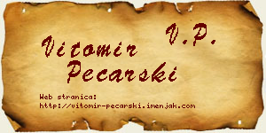 Vitomir Pecarski vizit kartica